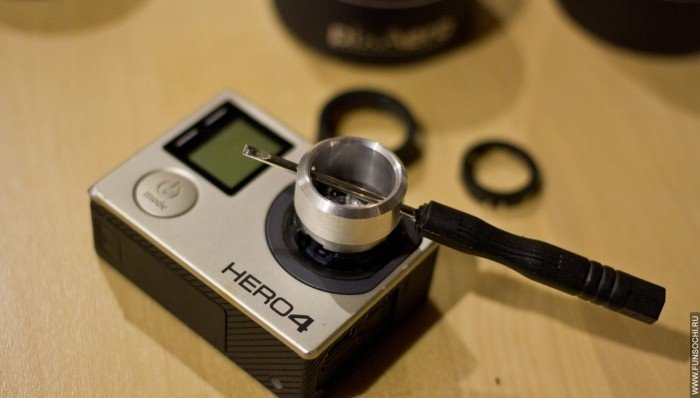 замена объектива на gopro