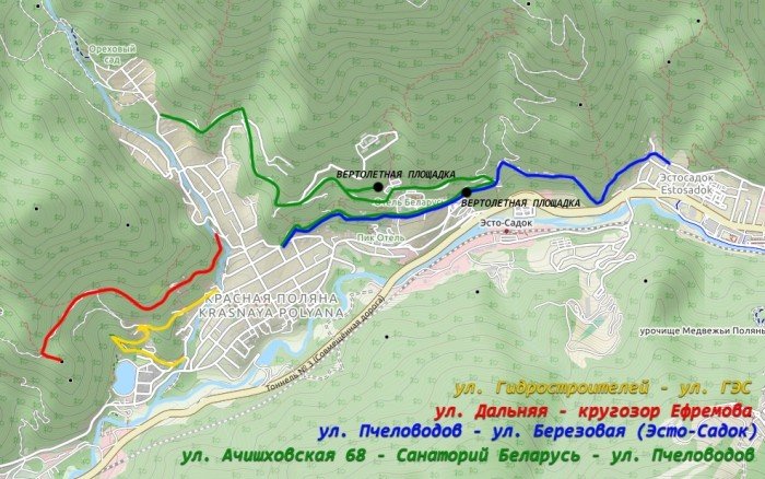 Красивейшие маршруты для прогулки в Красной Поляне, Сочи